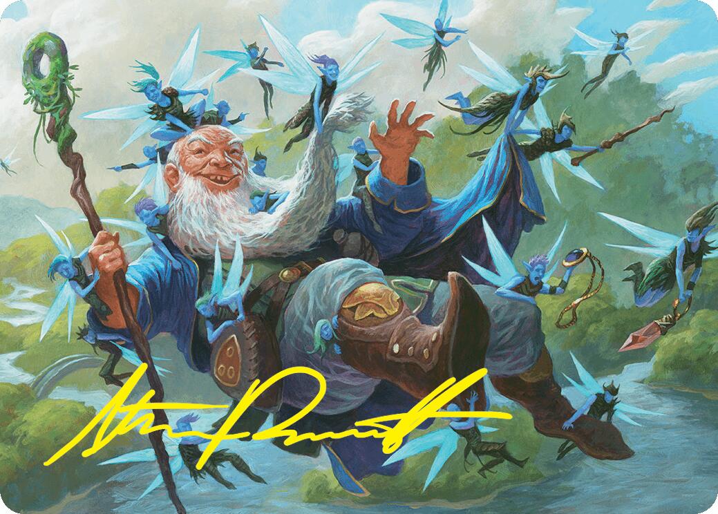 Mischievous Mystic Art Card (7/54) (Gold-Stamped Signature) [Foundations Art Series] | Gamers Paradise
