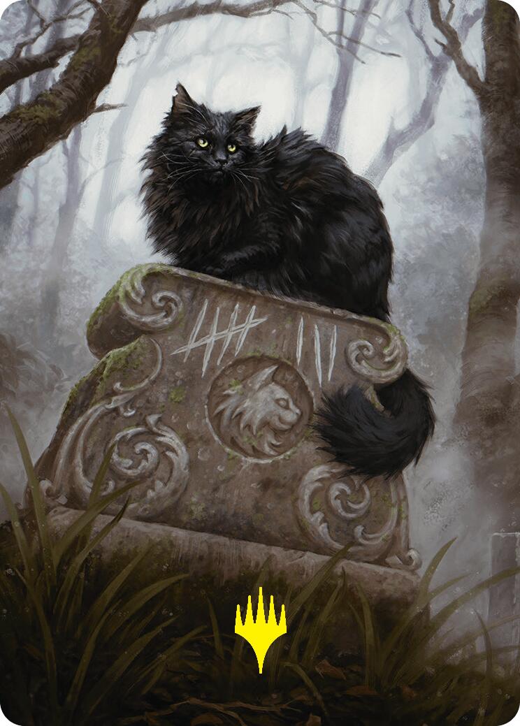Nine-Lives Familiar 2 Art Card (36/54) (Gold-Stamped Planeswalker Symbol) [Foundations Art Series] | Gamers Paradise