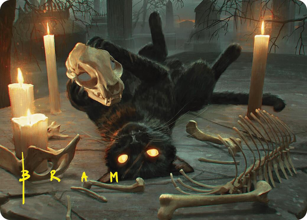 Nine-Lives Familiar Art Card (8/54) (Gold-Stamped Signature) [Foundations Art Series] | Gamers Paradise