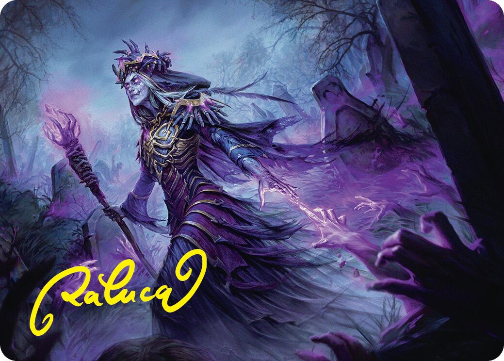 Zul Ashur, Lich Lord Art Card (10/54) (Gold-Stamped Signature) [Foundations Art Series] | Gamers Paradise