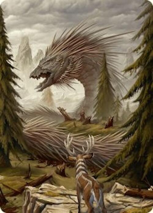 Quilled Greatwurm Art Card (44/54) [Foundations Art Series] | Gamers Paradise