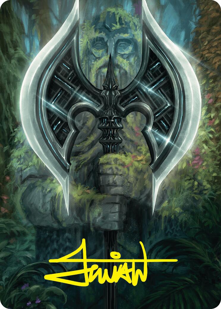 Leyline Axe Art Card (49/54) (Gold-Stamped Signature) [Foundations Art Series] | Gamers Paradise