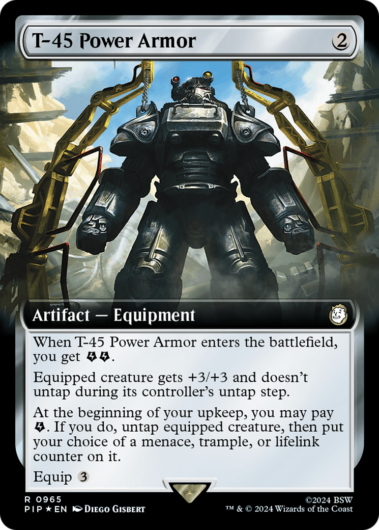 T-45 Power Armor (Extended Art) (Surge Foil) [Fallout] | Gamers Paradise