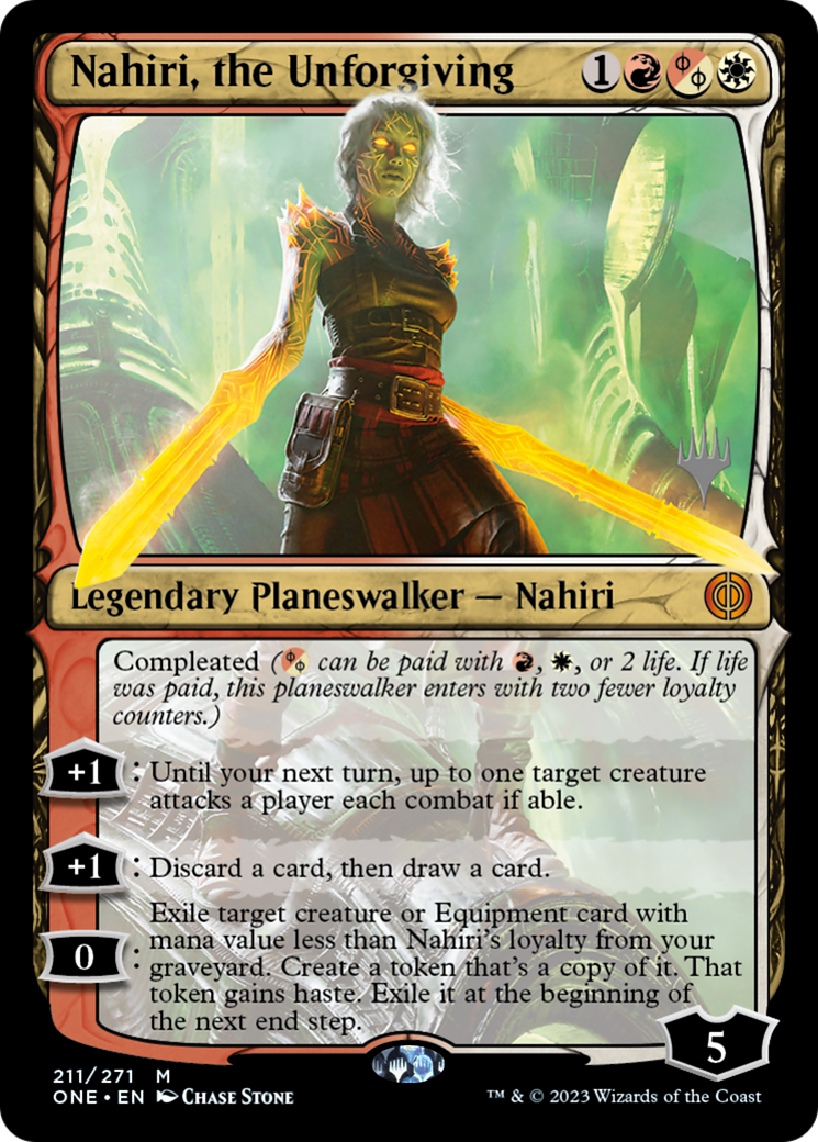 Nahiri, the Unforgiving (Promo Pack) [Phyrexia: All Will Be One Promos] | Gamers Paradise