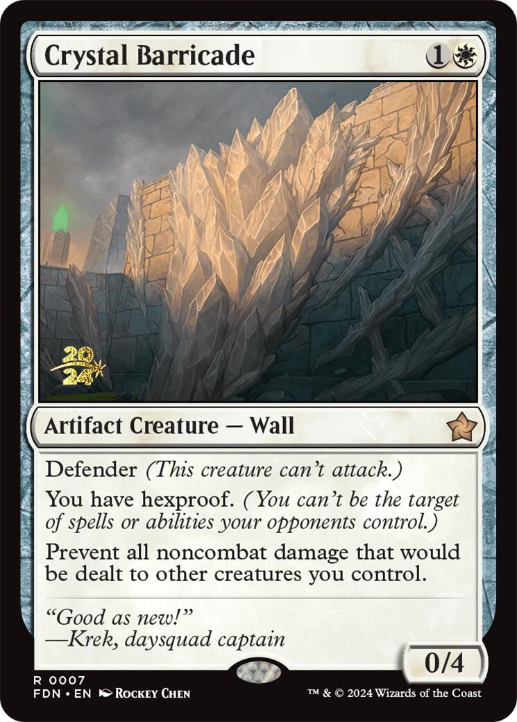 Crystal Barricade [Foundations Prerelease Promos] | Gamers Paradise