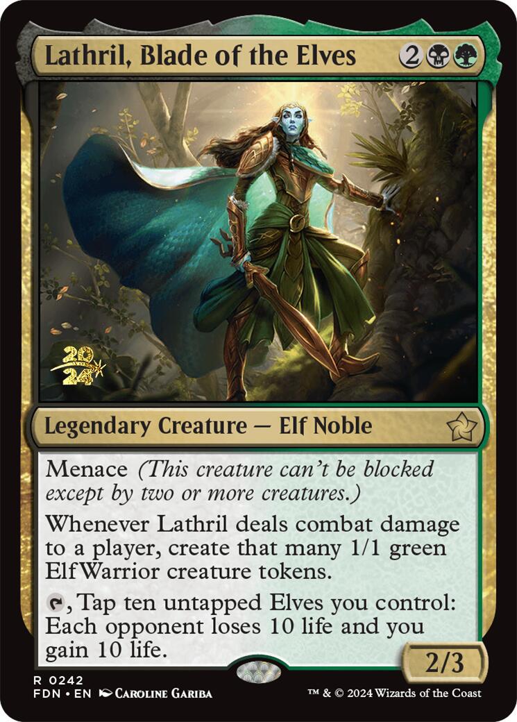 Lathril, Blade of the Elves [Foundations Prerelease Promos] | Gamers Paradise