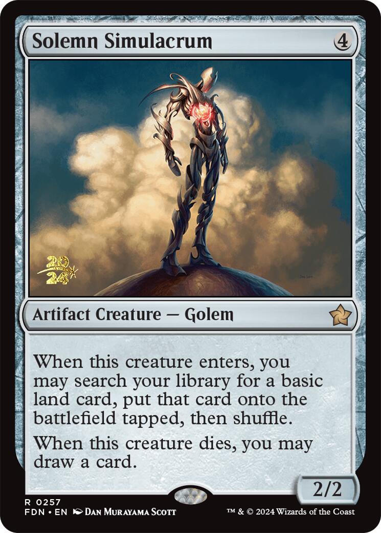 Solemn Simulacrum [Foundations Prerelease Promos] | Gamers Paradise