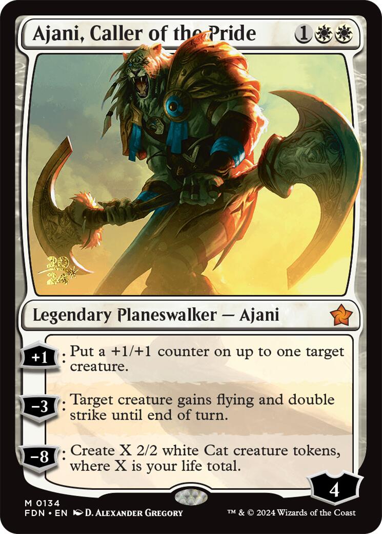 Ajani, Caller of the Pride [Foundations Prerelease Promos] | Gamers Paradise