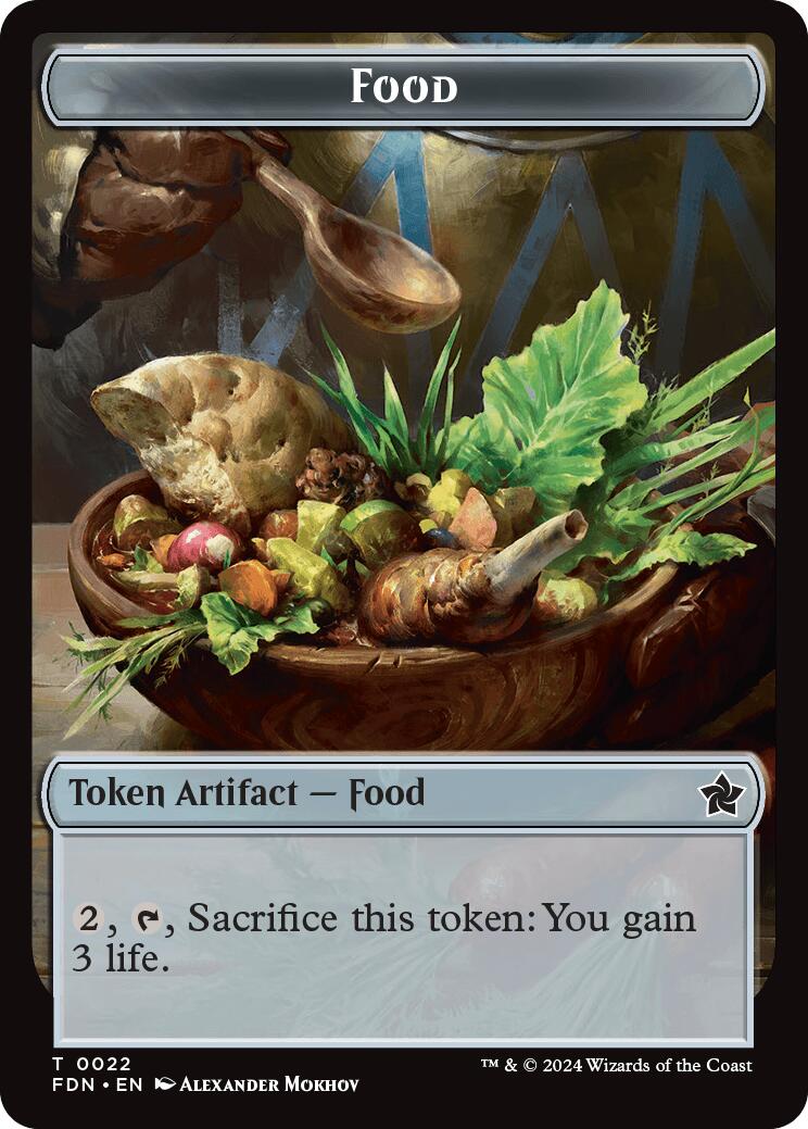Food // Treasure Double-Sided Token [Foundations Tokens] | Gamers Paradise