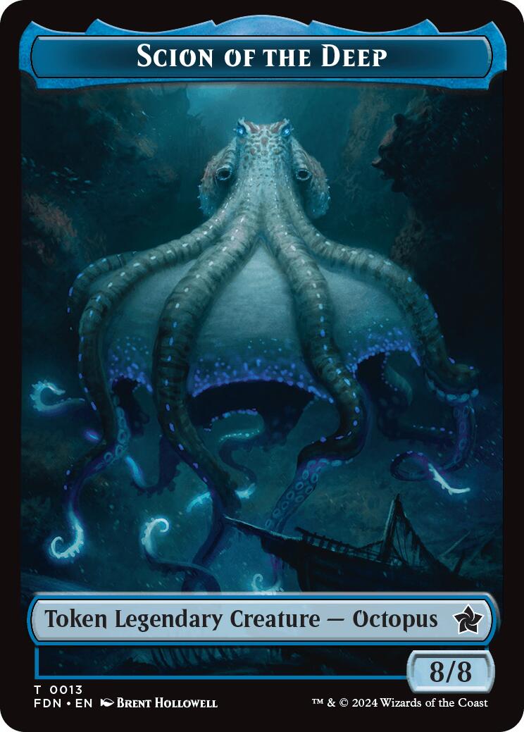 Scion of the Deep // Koma's Coil Doubled-Sided Token [Foundations Tokens] | Gamers Paradise