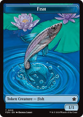 Faerie // Fish Doubled-Sided Token [Foundations Tokens] | Gamers Paradise