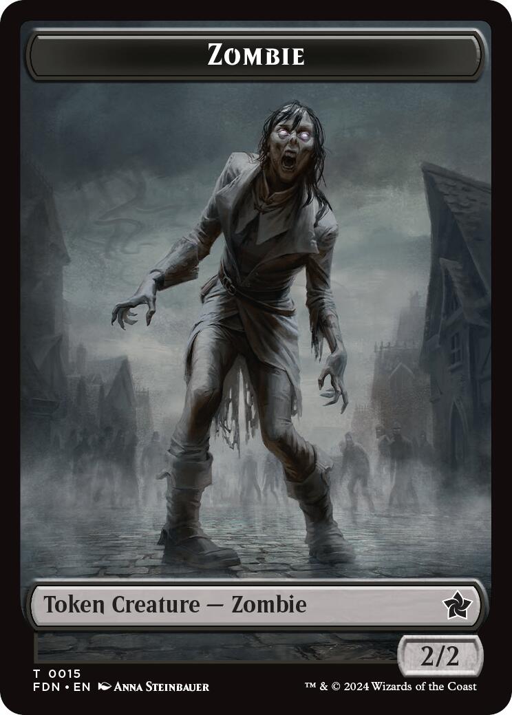 Goblin // Zombie Doubled-Sided Token [Foundations Tokens] | Gamers Paradise