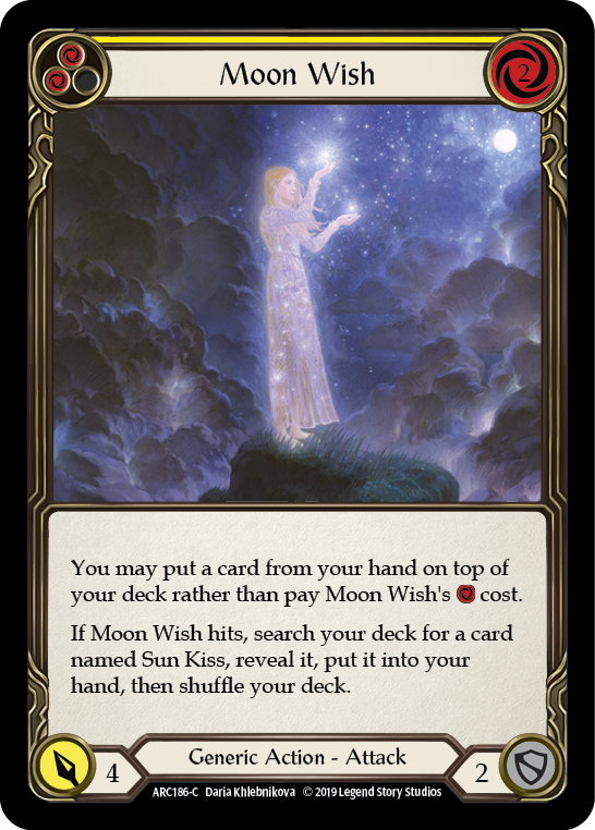 Moon Wish (Yellow) [ARC186-C] (Arcane Rising)  1st Edition Rainbow Foil | Gamers Paradise