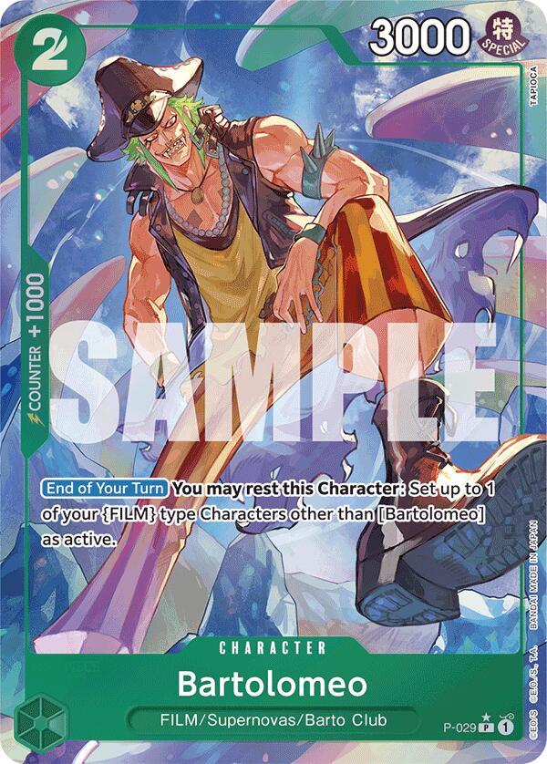 Bartolomeo (P-029) (Full Art) [Premium Booster -The Best-] | Gamers Paradise