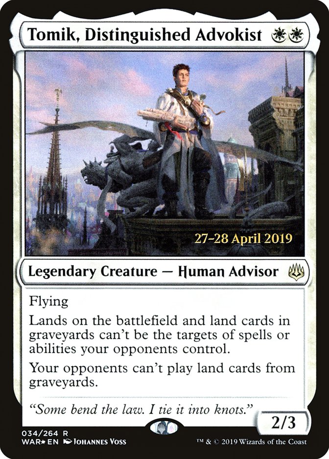 Tomik, Distinguished Advokist [War of the Spark Prerelease Promos] | Gamers Paradise