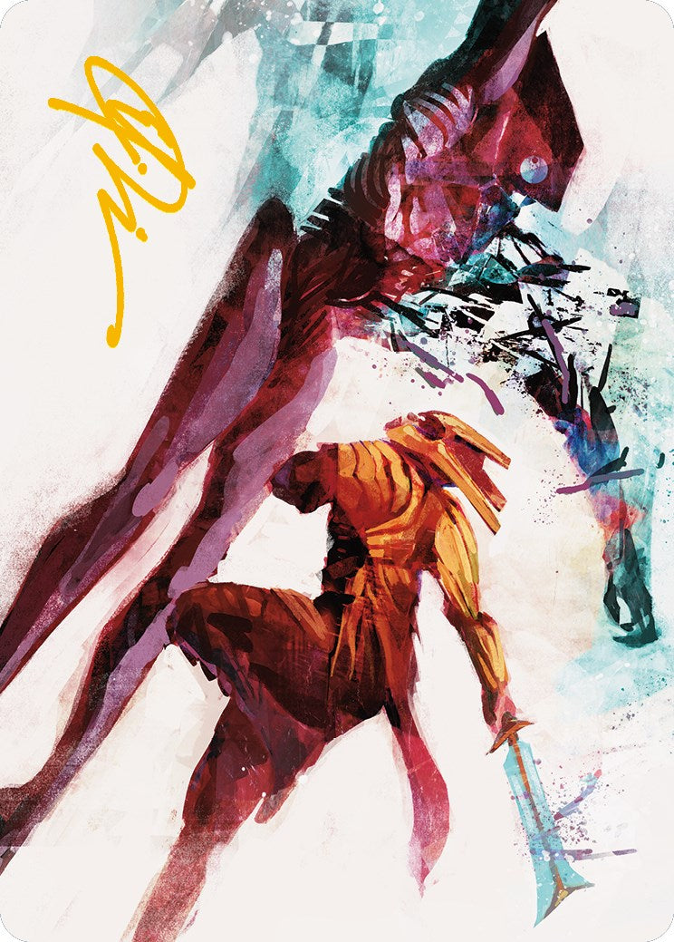 Hexgold Slash Art Card (Gold-Stamped Signature) [Phyrexia: All Will Be One Art Series] | Gamers Paradise