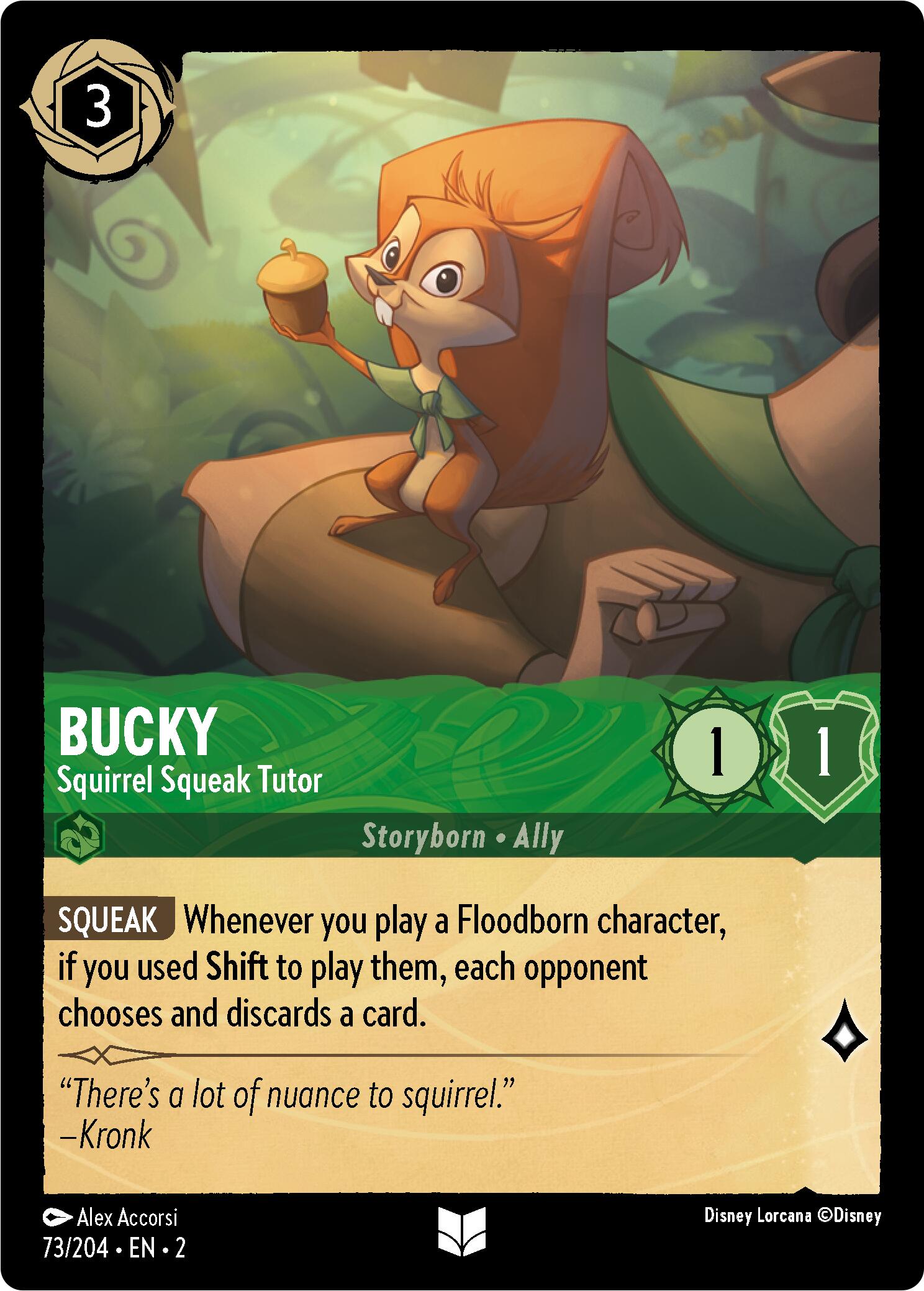 Bucky - Squirrel Squeak Tutor (Errata Version) (73/204) [Rise of the Floodborn] | Gamers Paradise