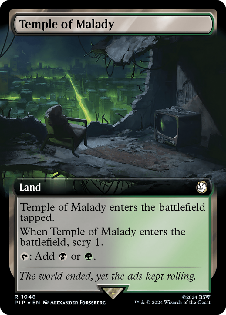 Temple of Malady (Extended Art) (Surge Foil) [Fallout] | Gamers Paradise