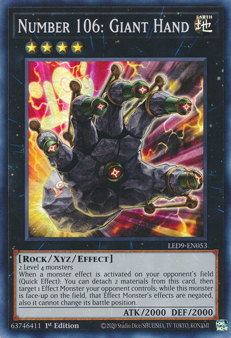 Number 106: Giant Hand [LED9-EN053] Super Rare | Gamers Paradise