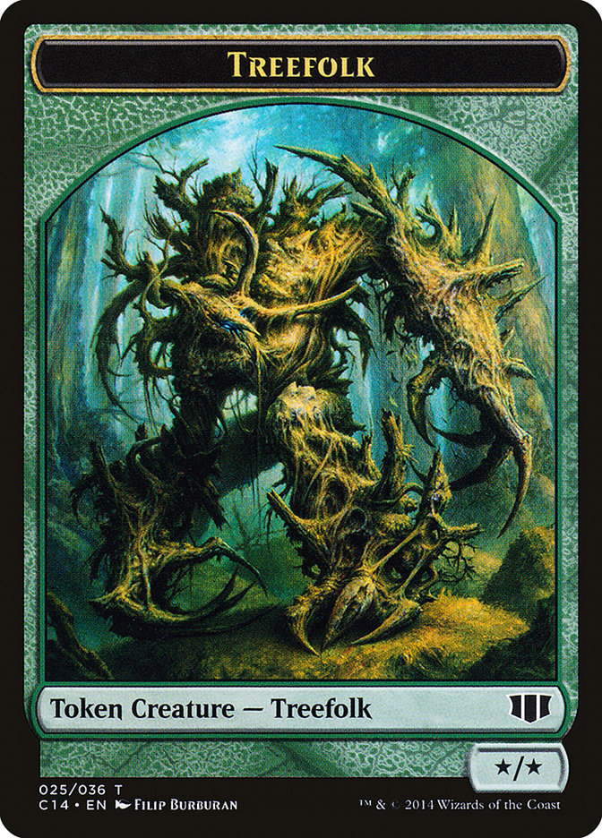 Treefolk // Wolf Double-Sided Token [Commander 2014 Tokens] | Gamers Paradise