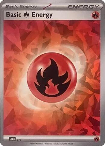 Basic Fire Energy (010) (Cracked Ice Holo) [Scarlet & Violet: Stellar Crown] | Gamers Paradise