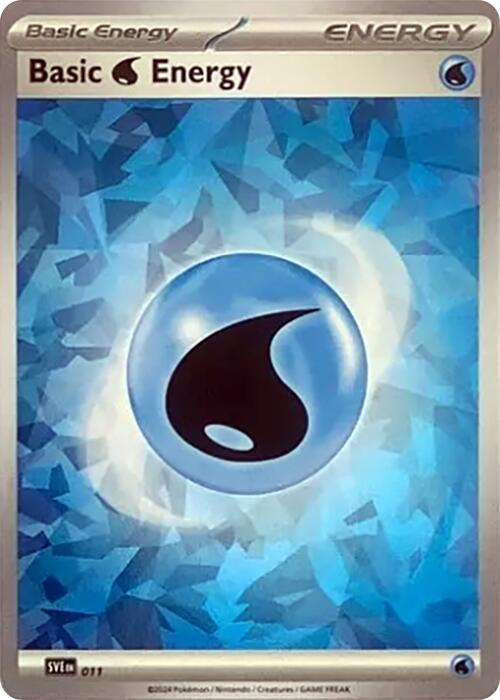 Basic Water Energy (011) (Cracked Ice Holo) [Scarlet & Violet: Stellar Crown] | Gamers Paradise