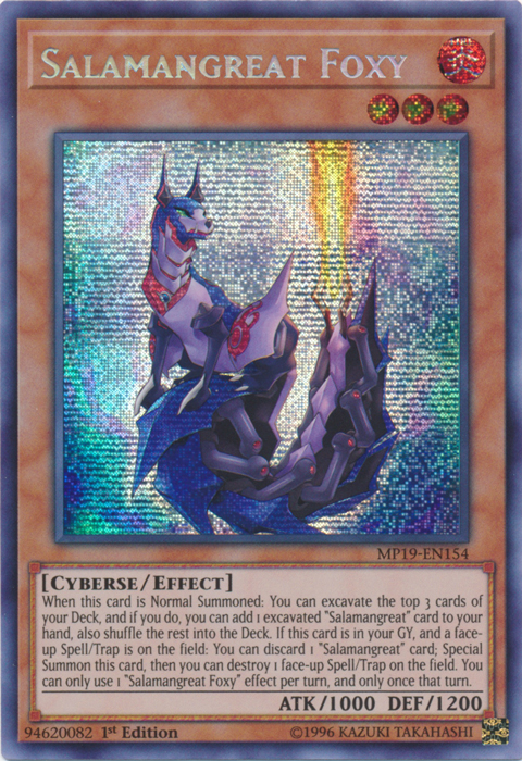 Salamangreat Foxy [MP19-EN154] Prismatic Secret Rare | Gamers Paradise