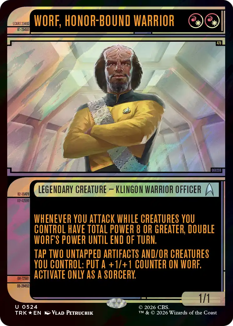 Worf, Honor-Bound Warrior (Showcase) (0524) (Surge Foil) [Star Trek] | Gamers Paradise
