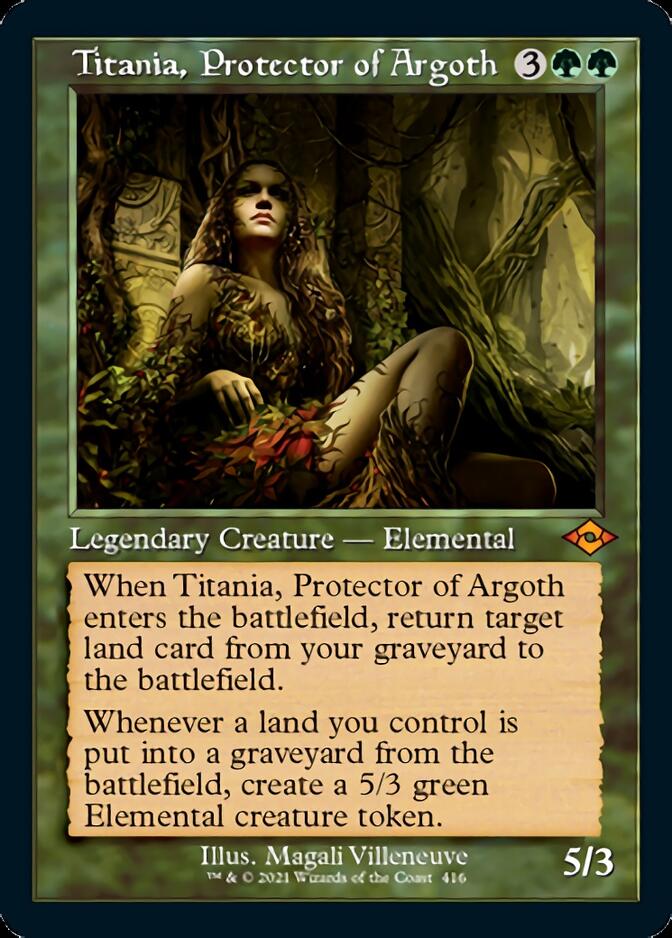 Titania, Protector of Argoth (Retro Foil Etched) [Modern Horizons 2] | Gamers Paradise