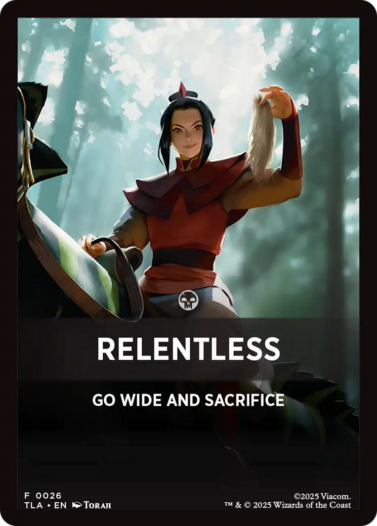 Relentless Theme Card [Avatar: The Last Airbender Tokens] | Gamers Paradise