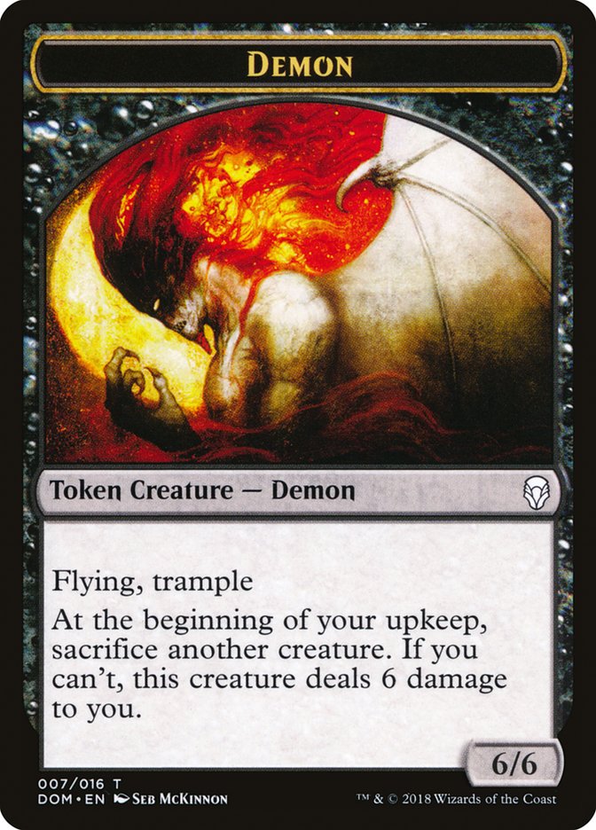 Demon Token [Dominaria Tokens] | Gamers Paradise
