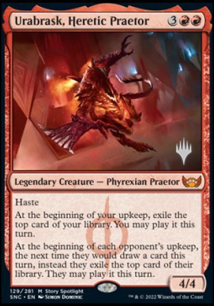 Urabrask, Heretic Praetor (Promo Pack) [Streets of New Capenna Promos] | Gamers Paradise