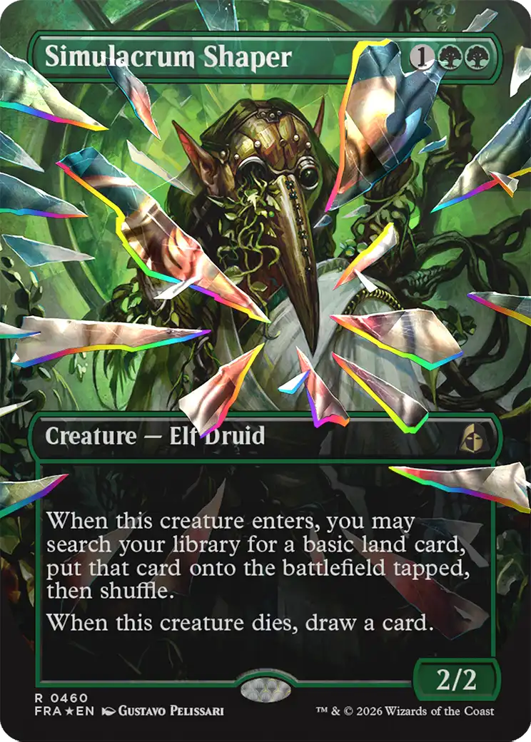 Simulacrum Shaper (Borderless) (Facet Foil) [Reality Fracture] | Gamers Paradise