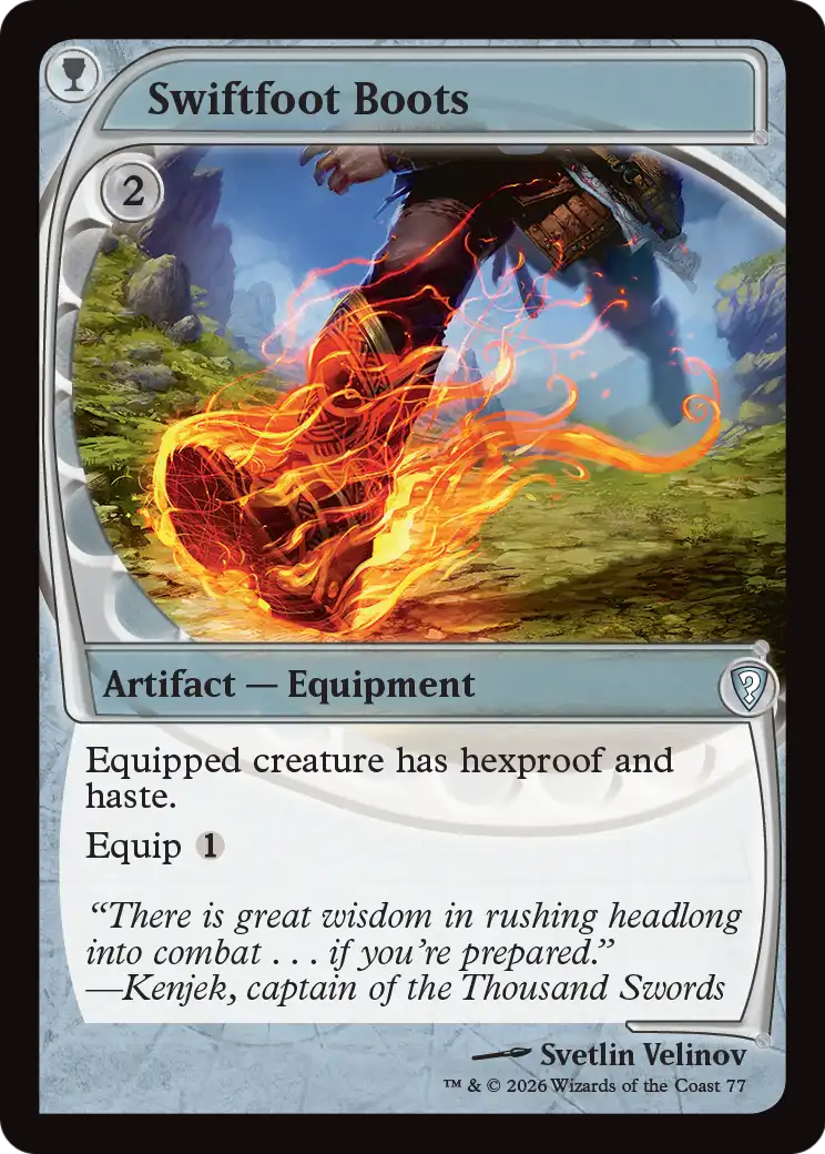Swiftfoot Boots (Future Sight) [Mystery Booster: Commander Edition] | Gamers Paradise