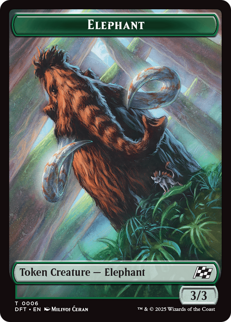 Insect // Elephant Double-Sided Token [Aetherdrift Tokens] | Gamers Paradise