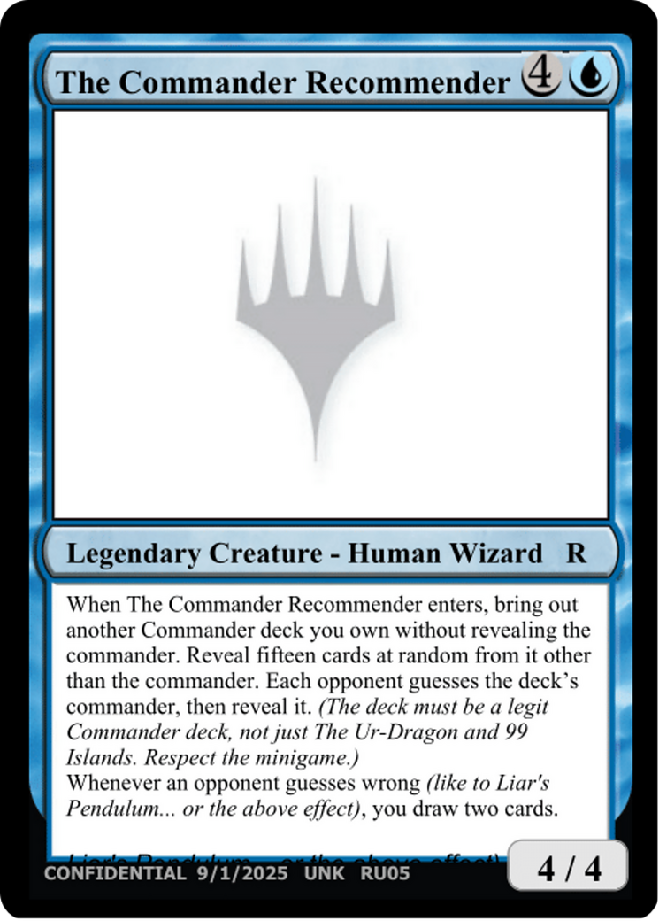 The Commander Recommender [Unknown Event] | Gamers Paradise