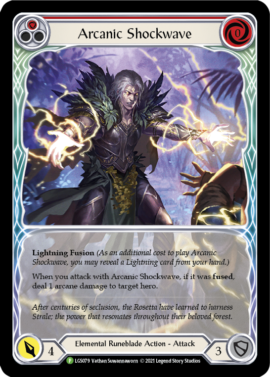 Arcanic Shockwave (Red Extended Art) [LGS079] (Promo)  Rainbow Foil | Gamers Paradise