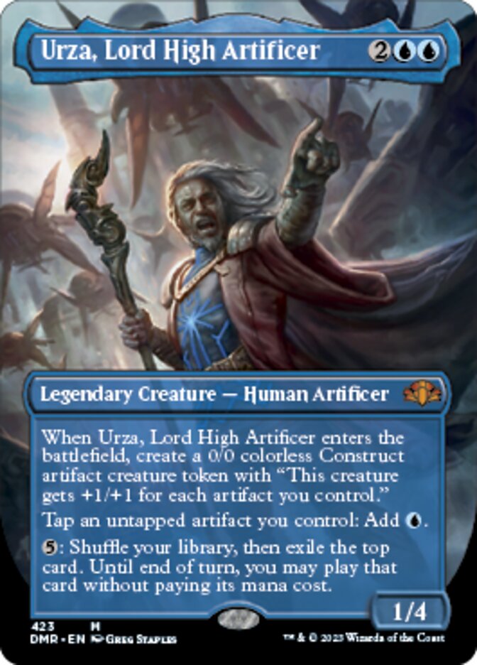 Urza, Lord High Artificer (Borderless Alternate Art) [Dominaria Remastered] | Gamers Paradise