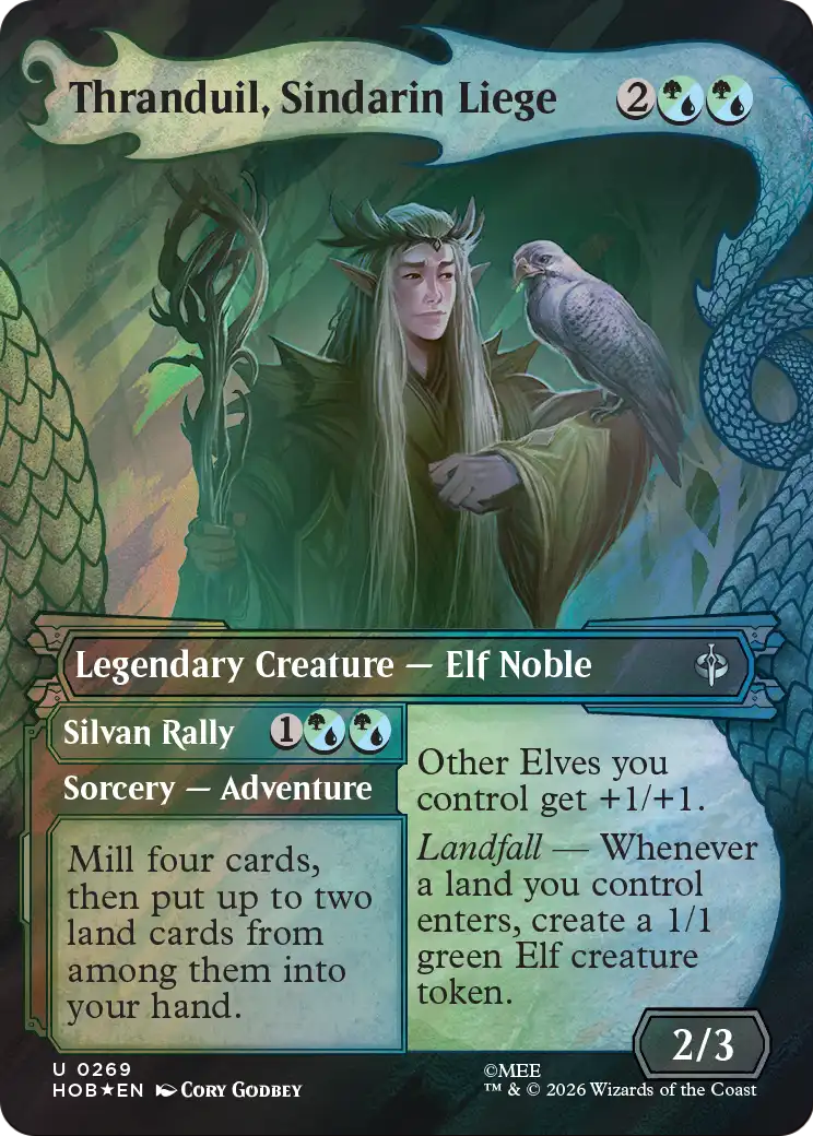 Thranduil, Sindarin Liege (Showcase) (Surge Foil) [The Hobbit] | Gamers Paradise