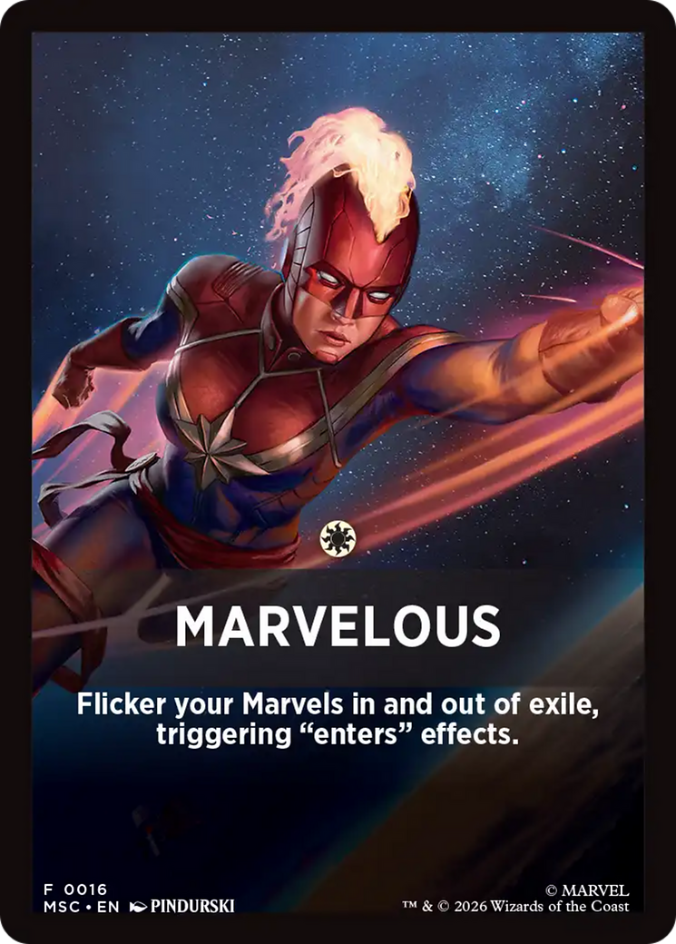 Marvelous Theme Card [Marvel Super Heroes Commander] | Gamers Paradise