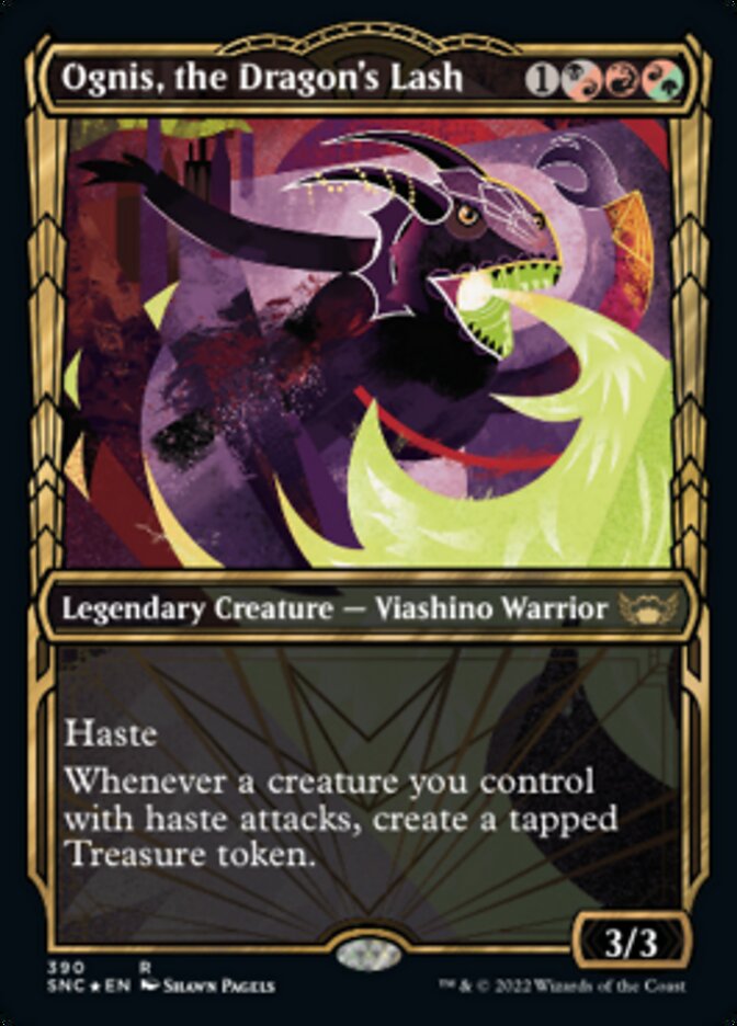 Ognis, the Dragon's Lash (Showcase Golden Age Gilded Foil) [Streets of New Capenna] | Gamers Paradise