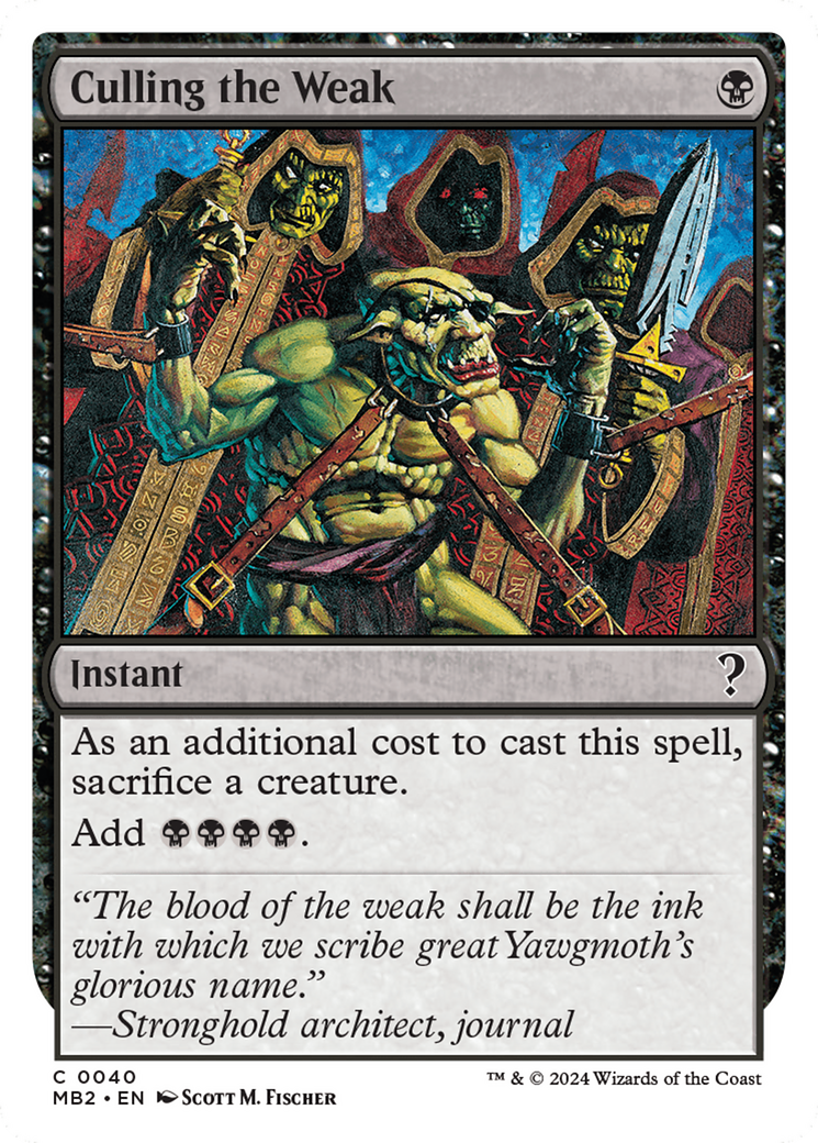 Culling the Weak (White Border) [Mystery Booster 2] | Gamers Paradise
