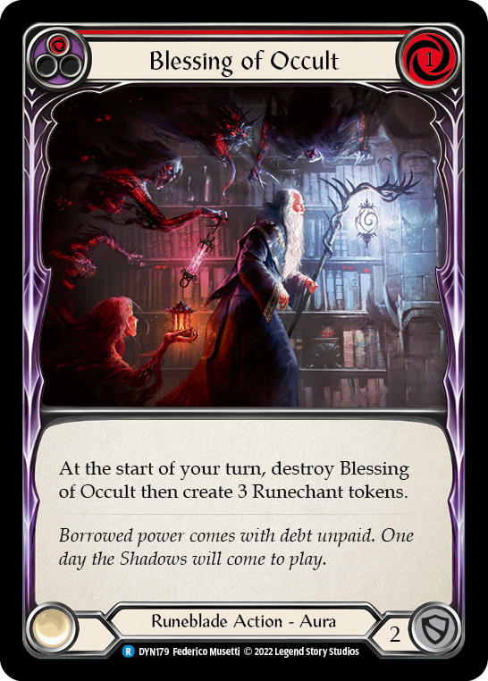 Blessing of Occult (Red) [DYN179] (Dynasty)  Rainbow Foil | Gamers Paradise