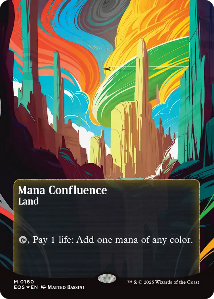 Mana Confluence (0160) (Borderless) (Galaxy Foil) [Edge of Eternities: Stellar Sights] | Gamers Paradise