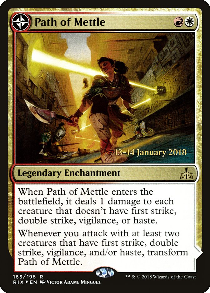 Path of Mettle // Metzali, Tower of Triumph [Rivals of Ixalan Prerelease Promos] | Gamers Paradise