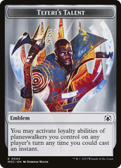 First Mate Ragavan // Teferi's Talent Emblem Double-Sided Token [March of the Machine Commander Tokens] | Gamers Paradise