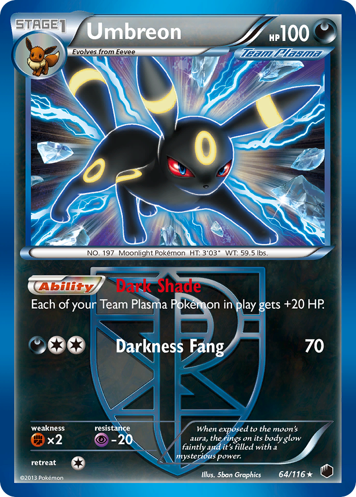 Umbreon (64/116) [Black & White: Plasma Freeze] | Gamers Paradise