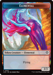 Elemental (0002) // Treasure Double-Sided Token [Secrets of Strixhaven Tokens] | Gamers Paradise
