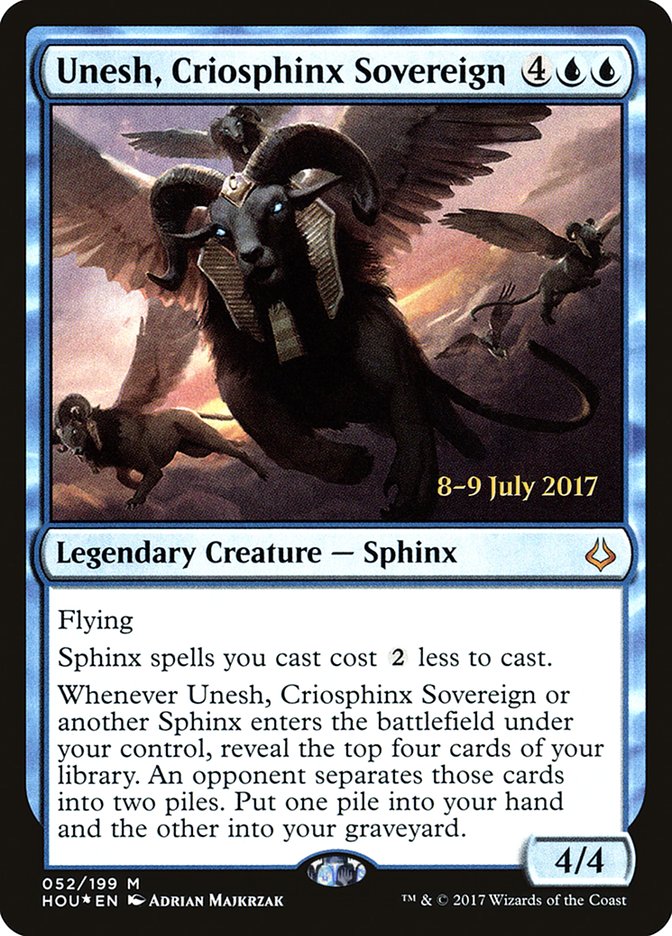 Unesh, Criosphinx Sovereign [Hour of Devastation Prerelease Promos] | Gamers Paradise