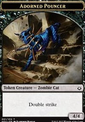 Adorned Pouncer // Warrior Double-Sided Token [Hour of Devastation Tokens] | Gamers Paradise